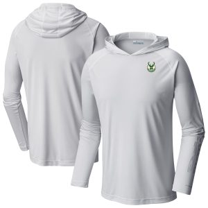 Columbia Milwaukee Bucks White PFG Gorgeous Super Terminal Tackle Hoodie Enhance your game - day look! Get this fashionable jersey.