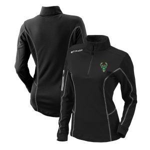Columbia Milwaukee Bucks Women's Black Omni Wick Shotgun Quarter Zip Terrific Pullover Top Designed for performance! Get this functional jersey.
