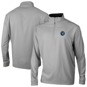 Columbia Minnesota Timberwolves Gray Omni Dashing Wick Bogey's Paradise Quarter Zip Top Sports enthusiasts