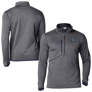 Columbia Minnesota Timberwolves Navy Park View Fleece Half Terrific Zip Top Collectors