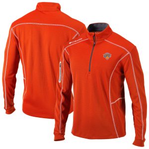 Columbia New York Marvelous Knicks Orange Omni Wick Shotgun Quarter Zip Jacket Limited edition! Don't miss your chance to own this unique jersey.