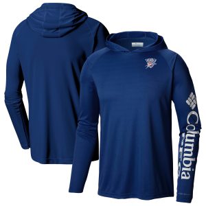 Columbia Oklahoma Remarkable City Thunder Navy PFG Super Terminal Tackle Hoodie Enhance your game - day look! Get this fashionable jersey.