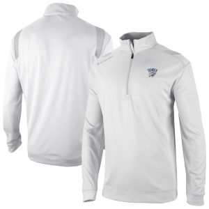 Columbia Oklahoma City Thunder White Glamorous Oakland Downs Omni Wick Quarter Zip Top Best - selling! Order this popular jersey before it's out of stock.