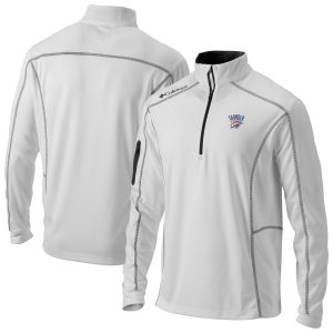 Columbia Oklahoma City Thunder White Omni Wick Shotgun Glamorous Quarter Zip Jacket Be the first! Order this trendy jersey ahead of the crowd.