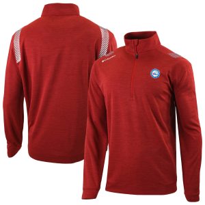 Columbia Philadelphia 76ers Red Oakland Downs Omni Wick Quarter Zip Top Gorgeous Time - sensitive! Order now before the deal expires.