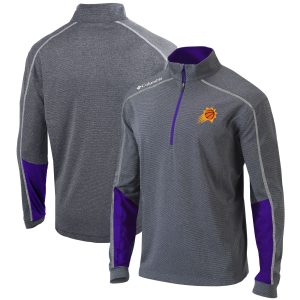 Columbia Phoenix Suns Superb Heathered Gray/Purple Omni Wick Shotgun 2.0 Quarter Zip Pullover Top Flash sale! Snag this great jersey at a discounted price.