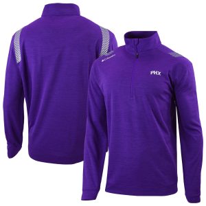 Columbia Phoenix Suns Purple Premium - grade Oakland Downs Omni Wick Quarter Zip Top Exclusive design! Own a jersey like no other.