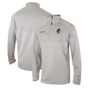 Columbia Portland Trail Blazers Heather Remarkable Gray Omni Wick Rockin' It Quarter Zip Pullover Top High - demand item! Order this sought - after jersey immediately.