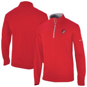 Columbia Classy Portland Trail Blazers Red Wickham Hills Omni Wick Quarter Zip Jacket Authentic look! Wear this genuine jersey.