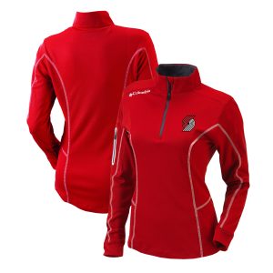 Columbia Portland Trail Blazers Women's Red Omni Wick Shotgun Quarter Zip Pullover Top Gorgeous Authentic look! Wear this genuine jersey.