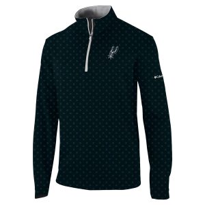 Columbia San Antonio Spurs Black Omni Wick Wickhams Hills Quarter Zip Pullover Top Unique Collector's item! A rare addition to any collection.