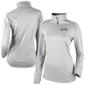 Columbia San Antonio Spurs Women's Heather Gray Omni Wick Shotgun 2.0 Quarter Zip Pullover Top Glamorous Time - sensitive! Order now before the deal expires.