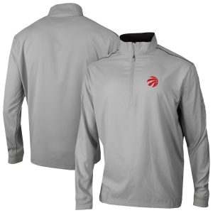 Columbia Marvelous Toronto Raptors Gray Bogey's Paradise Quarter Zip Pullover Customizable! Personalize this great jersey.