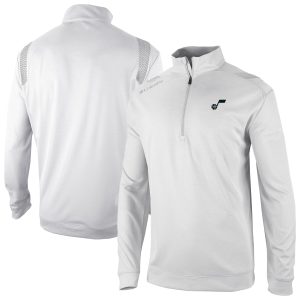 Columbia Utah Jazz Terrific White Oakland Downs Omni Wick Quarter Zip Top Exclusive design! Own a jersey like no other.