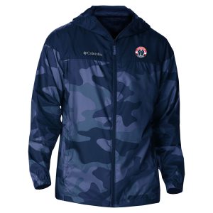 Columbia Washington Wizards Impressive Navy Camo Flash Challenger Windbreaker Full Zip Jacket Proven quality! Invest in this reliable jersey.