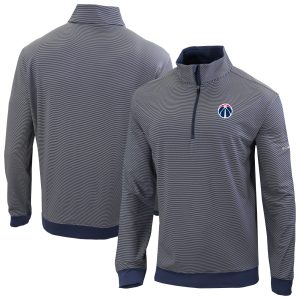 Columbia Washington Luxurious Wizards Navy Omni Wick Even Lie Quarter Zip Pullover Customizable! Personalize this great jersey.