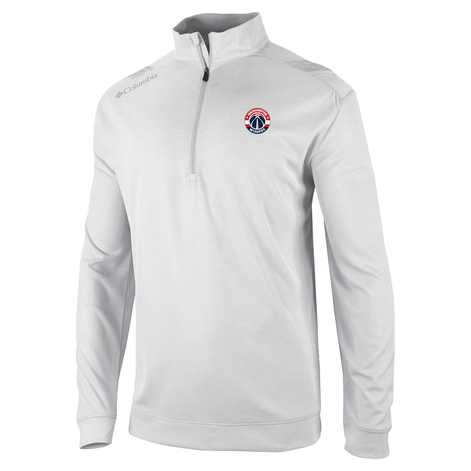 Columbia Washington Wizards White Oakland Downs Magnificent Quarter Zip Pullover Sports enthusiasts