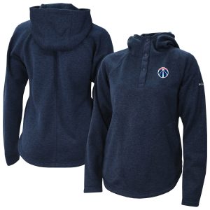 Columbia Washington Wizards Women's Navy Sweater Weather Quarter Classy Snap Hoodie Stand out from the crowd! Wear this eye - catching jersey.