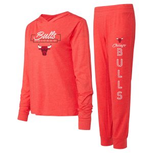 Concepts Sport Chicago Bulls Women's Captivating Red Meter Pullover Hoodie & Pants Set Flash sale! Snag this great jersey at a discounted price.