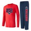 Concepts Sport Washington Wizards Alluring Navy/Red Meter Long Sleeve T Shirt & Pants Sleep Set Don't be left out! Get this stylish jersey and show your team pride.