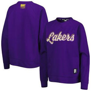 DKNY Sport Los Angeles Remarkable Lakers Women's Purple Regina Raglan Pullover Sweatshirt Fan favorite! Join thousands who love this premium jersey.