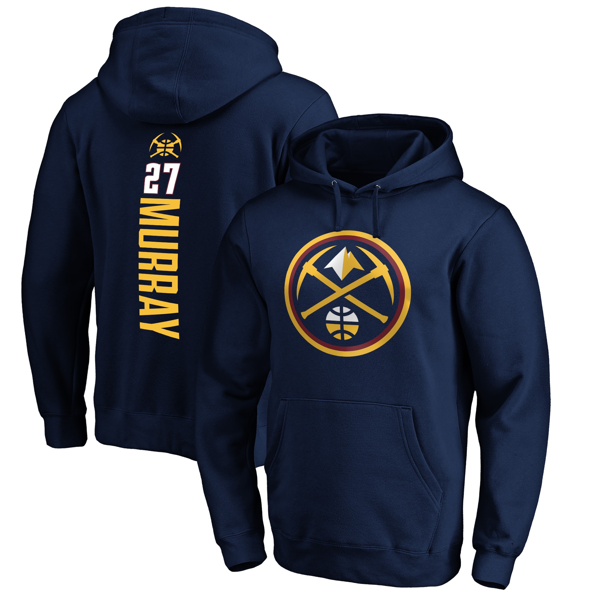 Denver Charming Nuggets Navy Playmaker Name & Number Pullover Hoodie Limited edition! Don't miss your chance to own this unique jersey.