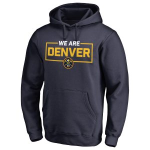Denver Nuggets Navy We Are Iconic Collection Pullover Prime Hoodie Customizable! Personalize this great jersey.
