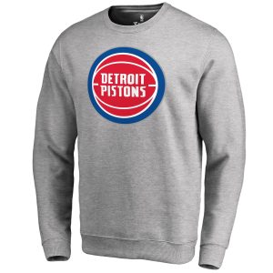 Detroit Pistons Heathered Prime Gray Primary Logo Sweatshirt Sports enthusiasts