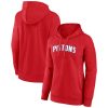 Detroit Pistons Stylish Women's Red Wordmark Alt Pullover Hoodie Collector's item! A rare addition to any collection.