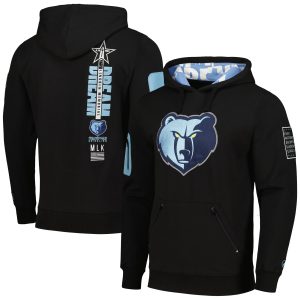 FISLL x Black History Collection Memphis Grizzlies Unisex Black Premium - grade Pullover Hoodie Sports enthusiasts