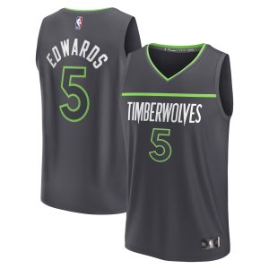 Fanatics Anthony Edwards Minnesota Timberwolves Anthracite Exceptional Fast Break Replica Player Jersey Statement Edition Don't be left out! Get this stylish jersey and show your team pride.