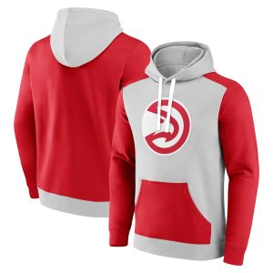 Fanatics Atlanta Hawks Gray/Red Fabulous Arctic Colorblock Pullover Hoodie Unbeatable style! Get this stylish jersey now.