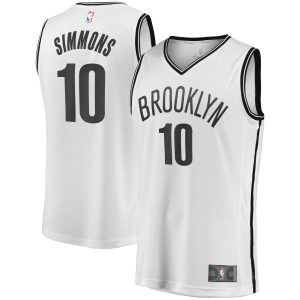 Fanatics Ben Simmons Brooklyn Nets White Sophisticated Fast Break Replica Jersey Association Edition Experience luxury! Order this high - end jersey.