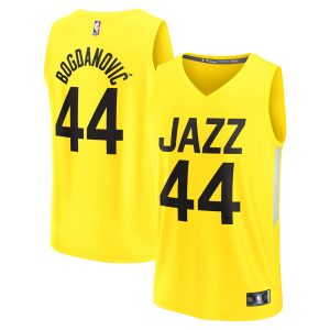 Fanatics Bojan Bogdanovic Superb Utah Jazz Yellow Fast Break Replica Jersey Icon Edition Last chance! Grab this awesome jersey before it's gone for good.