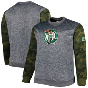 Fanatics Boston Celtics Heather Charcoal Big & Tall Camo Stitched Sweatshirt Amazing Upgrade your fan gear! Order this premium jersey today.