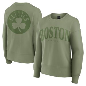 Fanatics Boston Celtics Women's Olive Elements Outstanding Flow Pullover Sweatshirt Collectors