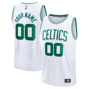 Fanatics Boston Premium - grade Celtics Youth White Fast Break Custom Replica Jersey Association Edition Enhance your game - day look! Get this fashionable jersey.