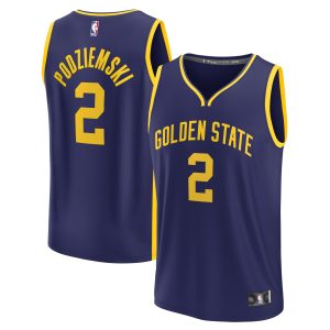 Fanatics Brandin Podziemski Golden State Warriors Navy Luxurious Fast Break Replica Jersey Statement Edition Stand out from the crowd! Wear this eye - catching jersey.
