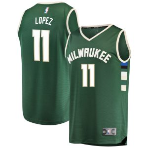 Fanatics Brook Prime Lopez Milwaukee Bucks Green Fast Break Replica Player Jersey Icon Edition Stand out from the crowd! Wear this eye - catching jersey.