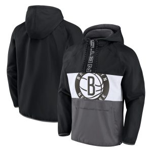 Fanatics Brooklyn Nets Black/Gray Superb Anorak Flagrant Foul Color Block Raglan Hoodie Half Zip Jacket Last chance! Grab this awesome jersey before it's gone for good.