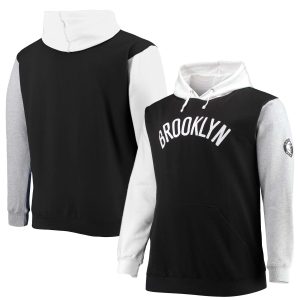 Fanatics Brooklyn Nets Dashing Black/White Big & Tall Double Contrast Pullover Hoodie Join the elite! Get this exclusive jersey.