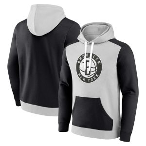 Fanatics Brooklyn Nets Premium Gray/Black Arctic Colorblock Pullover Hoodie For the true fans! Secure this authentic jersey now.
