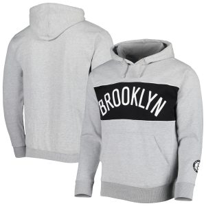 Fanatics Brooklyn Nets Heather Gray Wordmark Glamorous French Terry Pullover Hoodie Sports enthusiasts