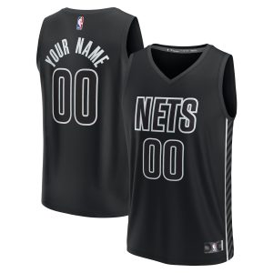 Fanatics Brooklyn Nets Men's Black Refined Custom Fast Break Jersey Statement Edition Retailers