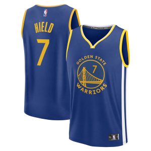 Fanatics Buddy Hield Golden State Warriors Exceptional Youth Royal Fast Break Replica Player Jersey Icon Edition Limited stock! Be quick and grab this must - have jersey to support your team.
