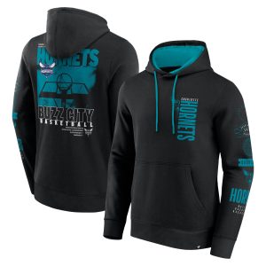 Fanatics Charlotte Dashing Hornets Black Game Time Crossover Pullover Hoodie Flash sale! Snag this great jersey at a discounted price.
