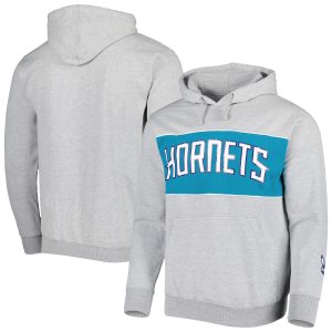 Fanatics Charlotte Hornets Heather Gray Wordmark French Terry Pullover Stylish Hoodie For the true fans! Secure this authentic jersey now.