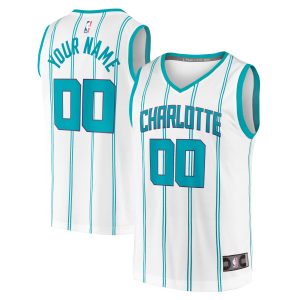 Fanatics Gorgeous Charlotte Hornets White Fast Break Custom Replica Jersey Association Edition For the true fans! Secure this authentic jersey now.