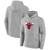 Fanatics Chicago Bulls Heather Luxurious Gray Primary Logo Pullover Hoodie Stand out from the crowd! Wear this eye - catching jersey.