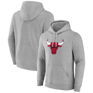 Fanatics Chicago Bulls Heather Luxurious Gray Primary Logo Pullover Hoodie Stand out from the crowd! Wear this eye - catching jersey.